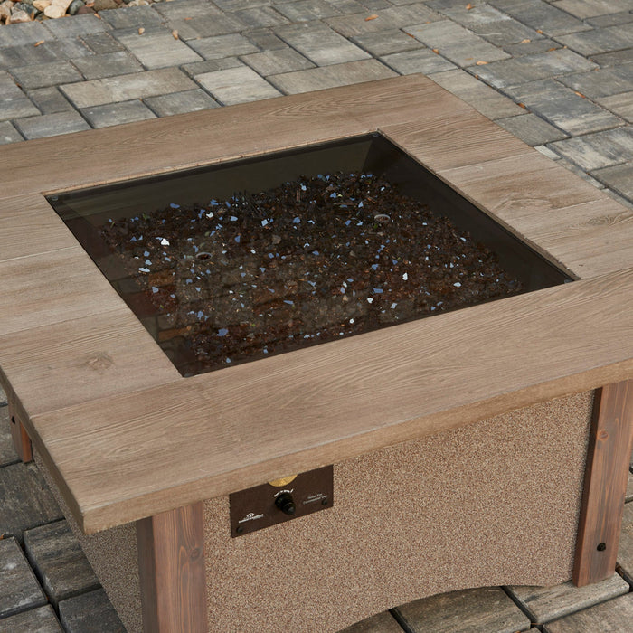 Outdoor Greatroom 24" x 24" Square Grey Glass Burner Cover 2424GGC