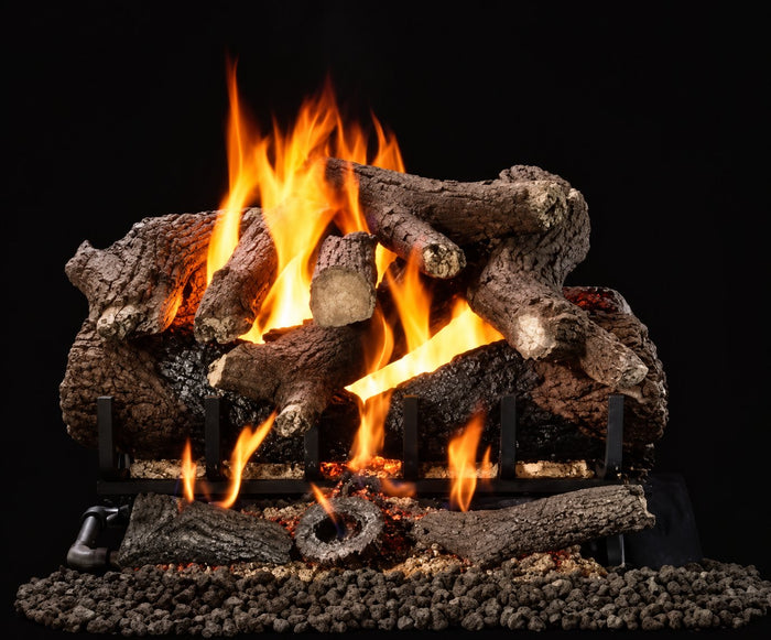 HHT 18" 2-Tier Heritage Oak cement log set 2TR-OAK18