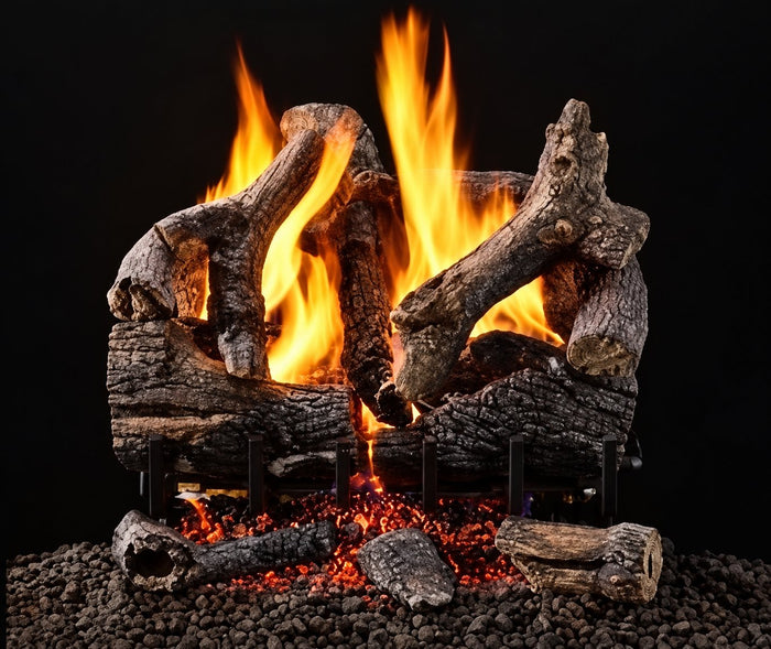 HHT 18" 3-Tier Grand Oak Vented Gas Log Option 3TR-GO18
