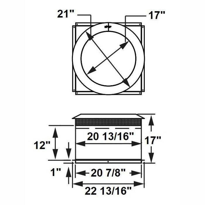 HHT Attic insulation shield (consists of two parts - collar and base) 14DCA-IS