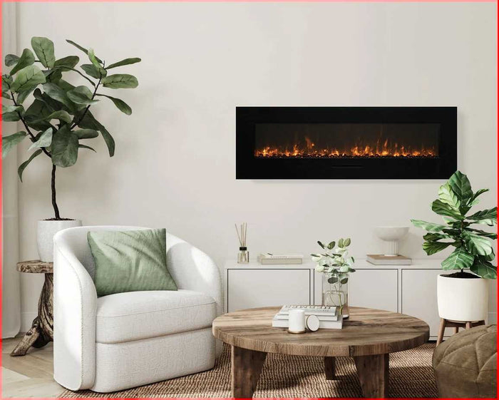 Amantii 88" Linear Electric Fireplace WM-FM-88-10023-BG