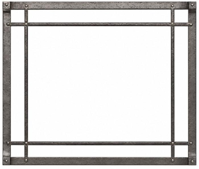 Empire Hearth 36" Distressed Pewter Forged Rectangle Iron Inset DFF36CPD
