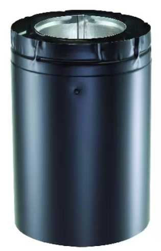 Duravent 4"- 6 5/8" Double Wall 16" Pipe Extension Black Galvalume Vent Pipe (3" - 14-1/2") 46DVA-16AB