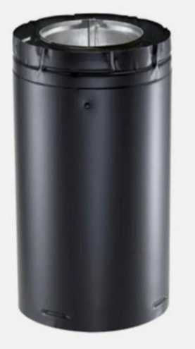 Duravent 4"- 6 5/8" Double Wall 6" Black Galvalume Vent Pipe 46DVA-06B