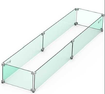 Empire Hearth Wind Deflector Glass, Tall 48 WG484LT