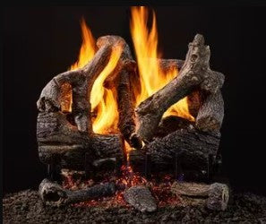 HHT 30" 3-Tier Grand Oak Vented Gas Log Option 3TR-GO30
