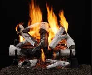 HHT 30" 3-Tier Grand Birch Vented Gas Log Option 3TR-BRCH30