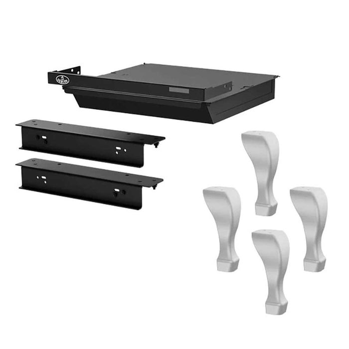 Osburn Traditional - Brushed Nickel Leg Kit with Ash Drawer OA10265