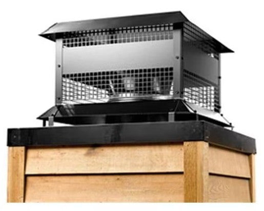 HHT Square termination cap, painted black ST1175