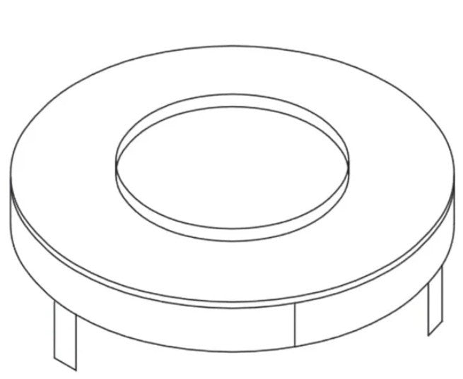 HHT 14 1/2" round flashing adapter kit (for use with existing liner kits when using Class A pipe) LINK-ZC-ADPB
