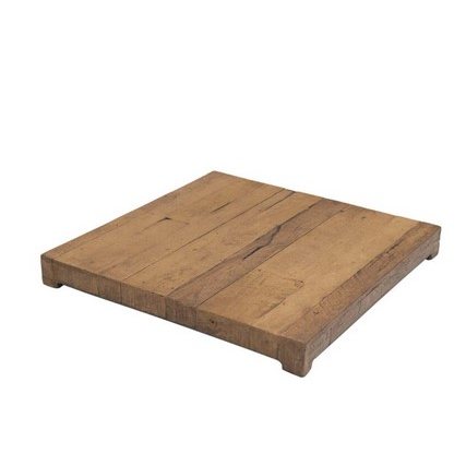 American Fyre Designs 8123 square dining GFRC burner cover shown in French Barrel Oak; other finishes vary