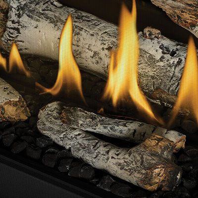 Napoleon Log Kit - Standard Birch Logs, Charcoal BLKBLP76 — manufacturer style illustration; see model dimensions