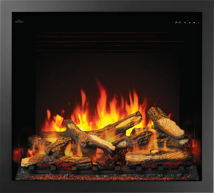 Napoleon fireplace series — manufacturer feature illustration. Model specifications are listed separately.