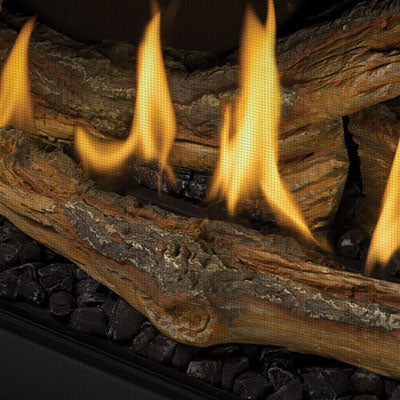 Napoleon Log Kit - Standard Split Oak Logs, Charcoal OLKBLP76 — manufacturer style illustration; see model dimensions