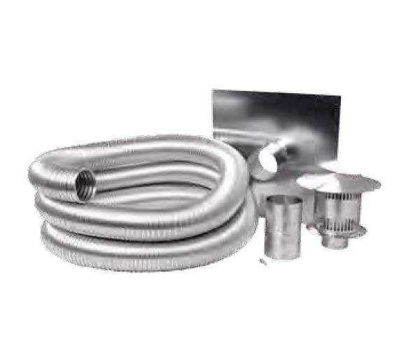 Napoleon Compressed Aluminum Flexible Gas Liner Kit 25ft Length, 3" Diameter GAKIT325