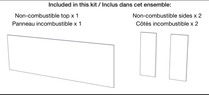 Napoleon NCB38 - Non-combustible board kit; manufacturer NCB-series component illustration