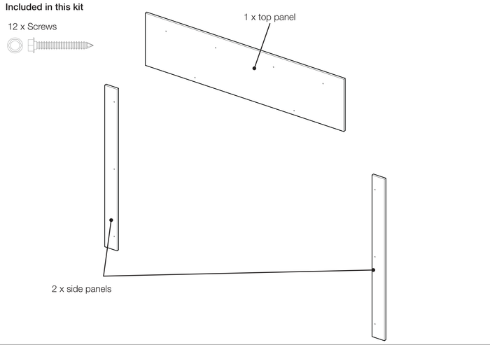 Napoleon NCEX42 - Non-combustible kit; manufacturer shared NCEX36/NCEX42 component illustration