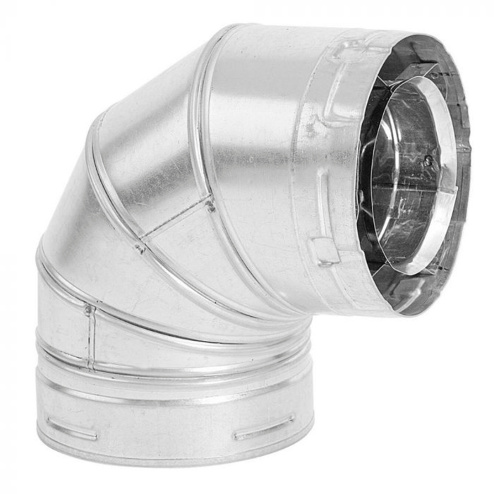 Superior 8/11" Direct Vent 90 Degree Elbow Locking Section 8DVLE90