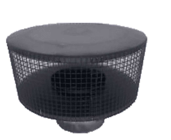 Superior Round Top with Mesh Screen - Black RT-8DM-K