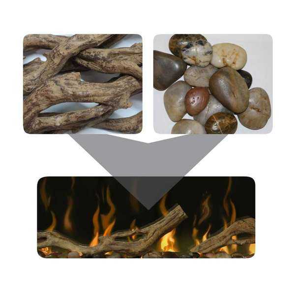 Dimplex Accessory Driftwood and River Rock for 100" Linear Fireplace LF100DWS-KIT