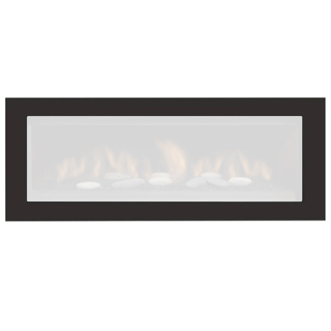 Sierra Flame Basic Trim with Safety Barrier | AUSTIN-SB — accessory shown installed; fireplace not included