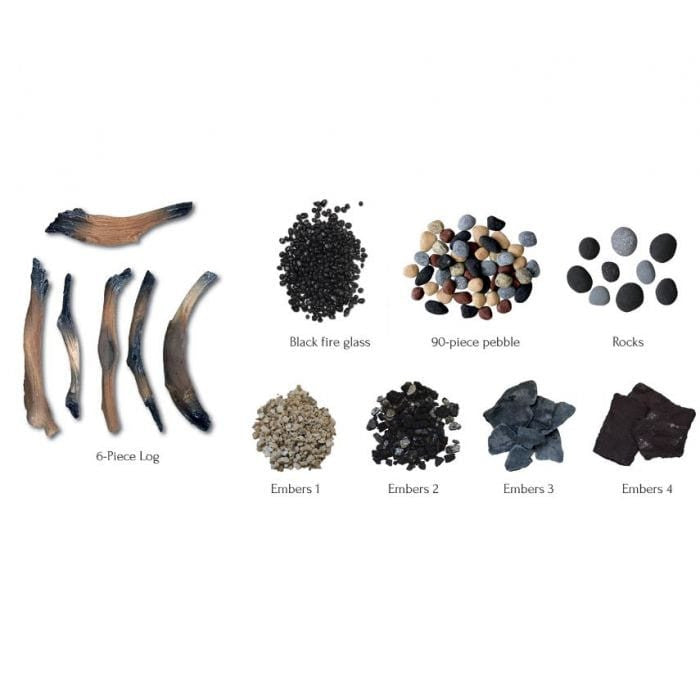 Sierra Flame DRIFTWOOD 6 Piece Deluxe Media Set-Includes 6 logs | DESIGN-MEDIA-6PCE