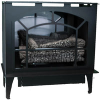 Buck Stove Townsend II Black stove with gas logs