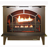 Buck Stove Townsend II Vintage Copper stove with gas logs