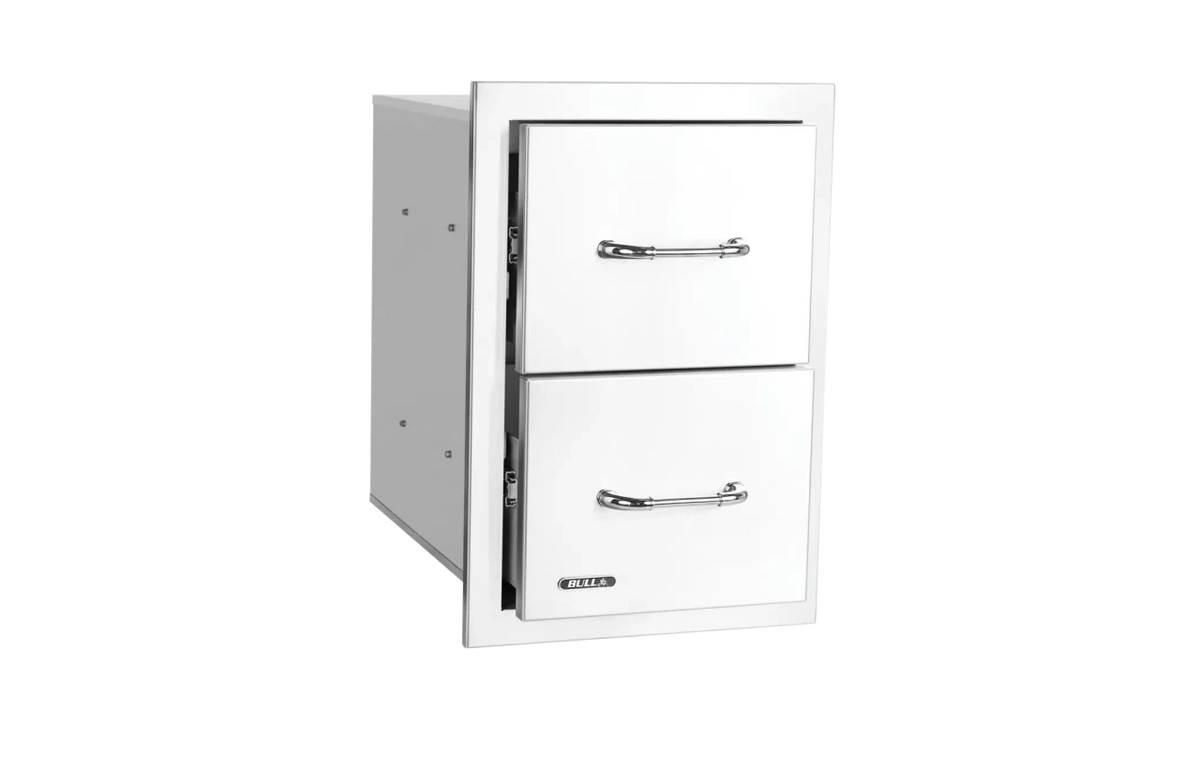Bull Stainless Steel Double Drawer w/ Reveal  56990