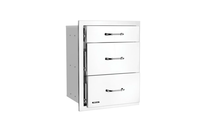 Bull Drawer, Triple, 2+1 Stainless Steel w/ Reveal 58120