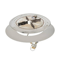 Outdoor Greatroom 48" Round Crystal Fire Plus Gas Burner Insert and Plate Kit BP48