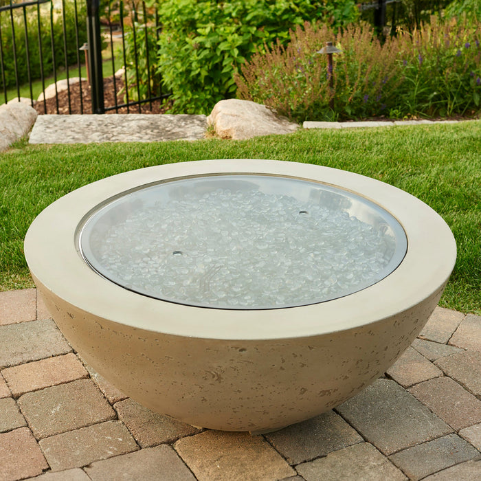 Outdoor Greatroom 30" Round Grey Glass Burner Cover 30RGGC