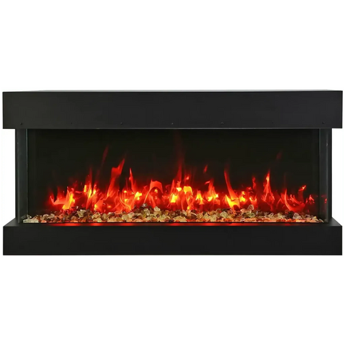 Amantii Tru View Slim Lumina 40" 3-Sided Indoor / Outdoor Electric Fireplace — representative series view; actual dimensions follow listed model