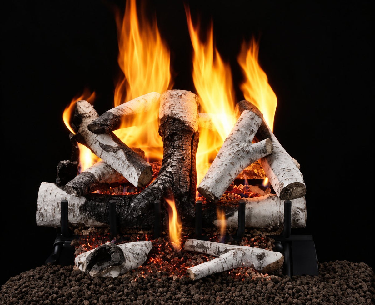 HHT 18" 3-Tier Grand Birch Vented Gas Log Option 3TR-BRCH18