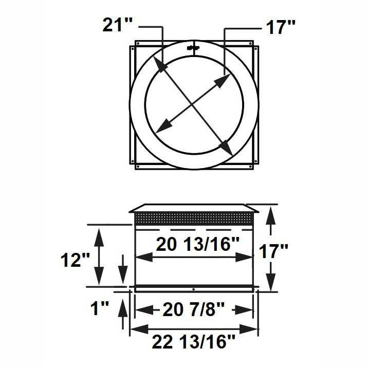 HHT Attic insulation shield (consists of two parts - collar and base) 14DCA-IS