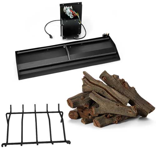 HPC Fire 28" Western Driftwood Dual Step EI On/Off Fireplace Insert Kit 120VAC