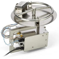 HPC Fire 14" Round Flat Electronic Ignition On/Off Fire Pit Insert 24VAC