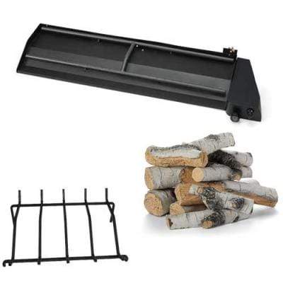 HPC Fire 33" Aspen Birch Duel-Step Push Button/Flame Sensing Burner Kit