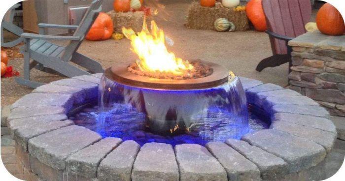 HPC Evolution 52-inch 360-Degree Waterfall Fire and Water Basin Insert