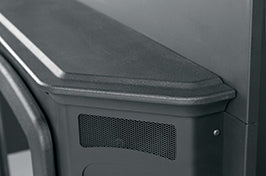 IronStrike Montlake 300 cast-iron warming top (Top-Cast Iron-ML300 / F2029), manufacturer installed-detail image; appliance sold separately.