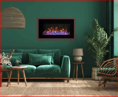 Amantii 26" Wall Mount/Flush Mount Electric Fireplace WM-FM-26-3623-BG