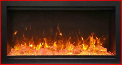 Amantii 34" Symmetry Xtra Tall Electric Fireplace with Edge to Edge Viewing SYM-34-XT
