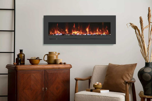 Amantii 48" Electric Fireplace with a Steel Surround WM-FML-48-5523-STL