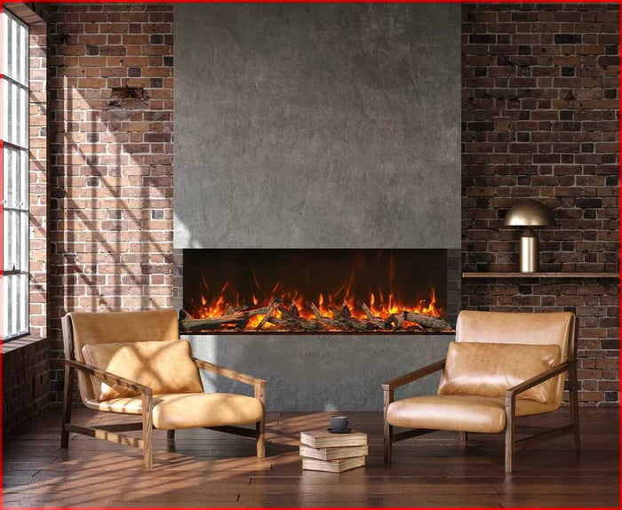 Amantii 88" 3 Sided Linear Electric Fireplace 88-TRV-XT-XL