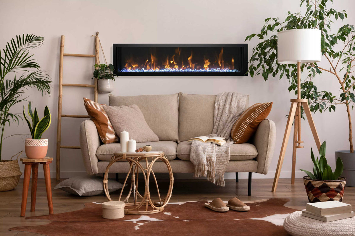 Amantii 88" Panorama Slim Electric Fireplace BI-88-SLIM-OD