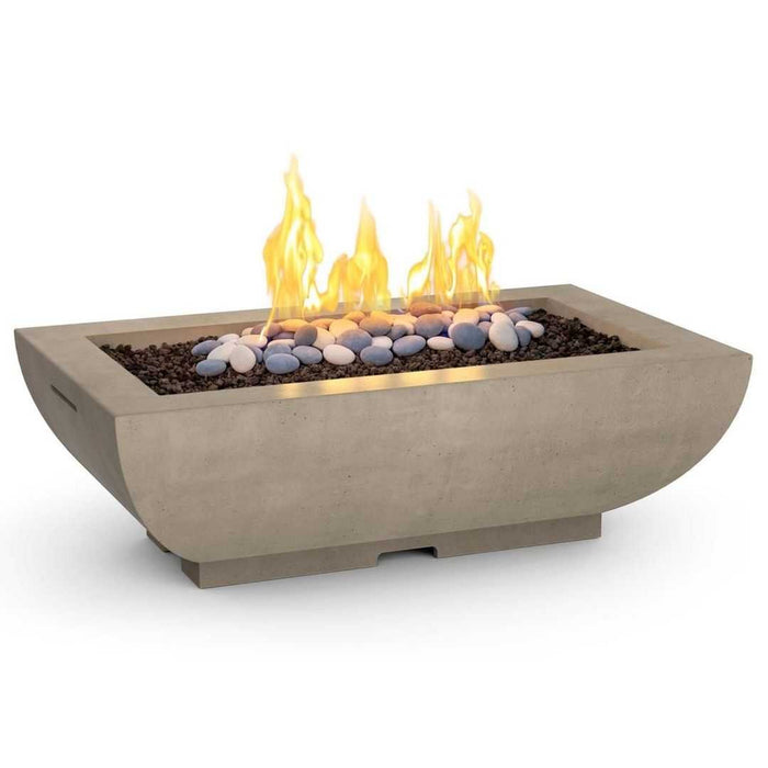 American Fyre Designs Bordeaux Rectangle Fire Bowl — Smoke — Natural Gas