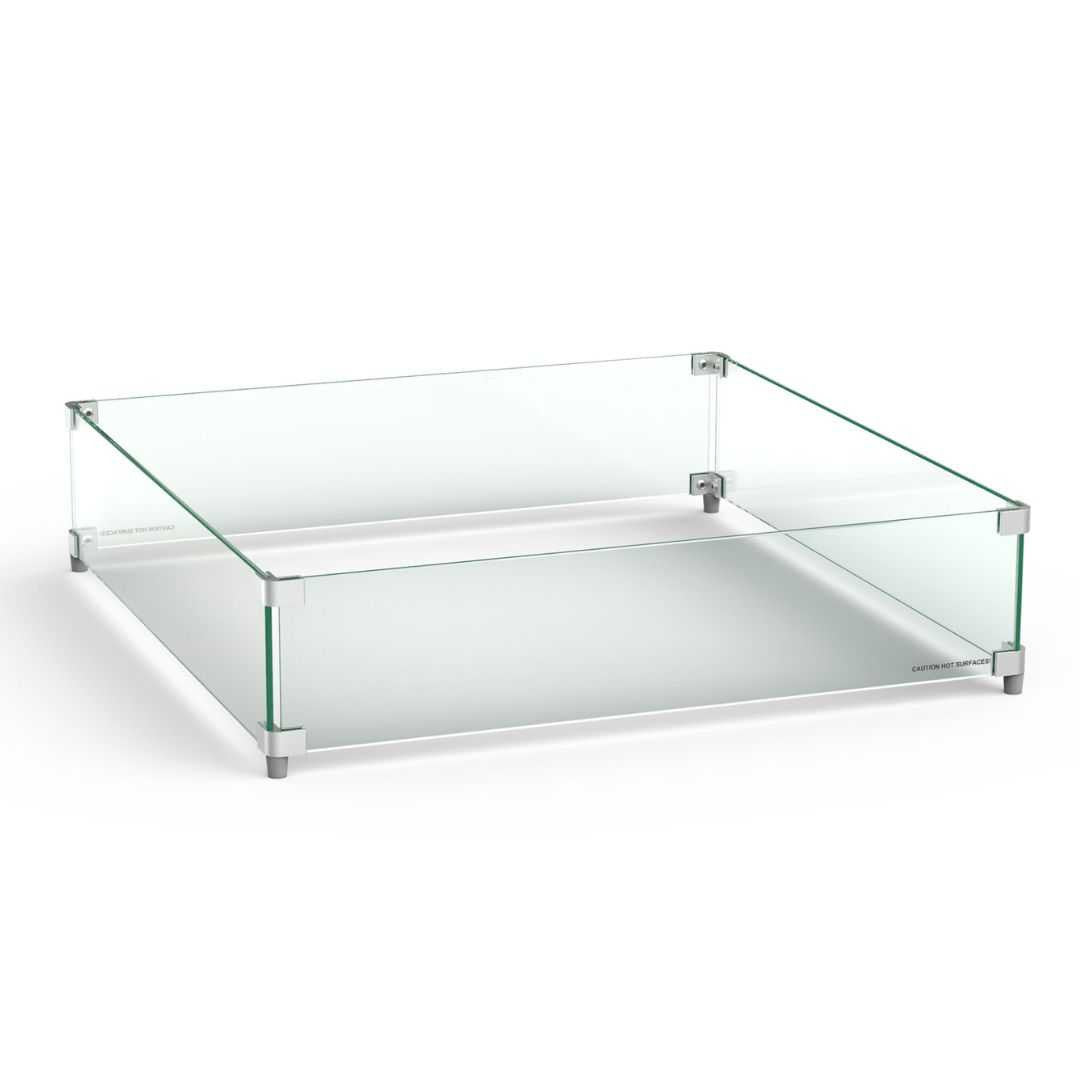 American Fyre Designs Large Square Tempered Glass Wind Guard - 8210-WG