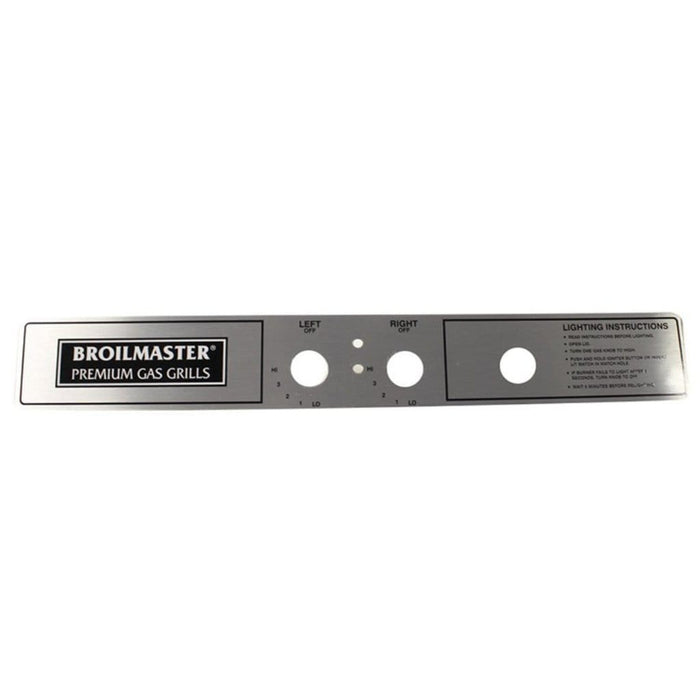 Broilmaster Electronic Ignitor Control Label B101517