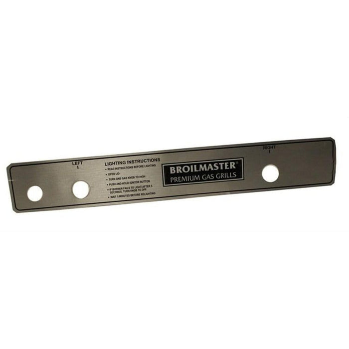 Broilmaster Electronic Ignitor Label for T3 and R3 B101028