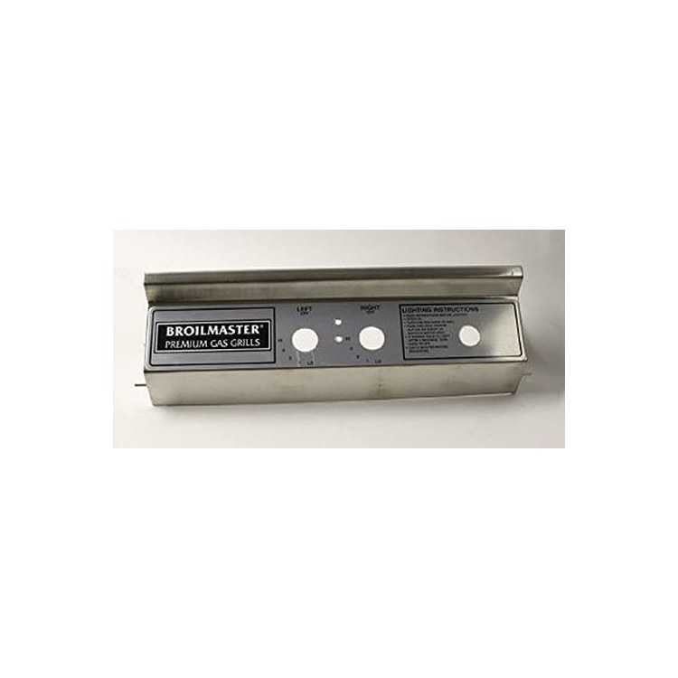 Broilmaster Stainless Steel Control Panel and Label Assembly for P4 Grills B100752
